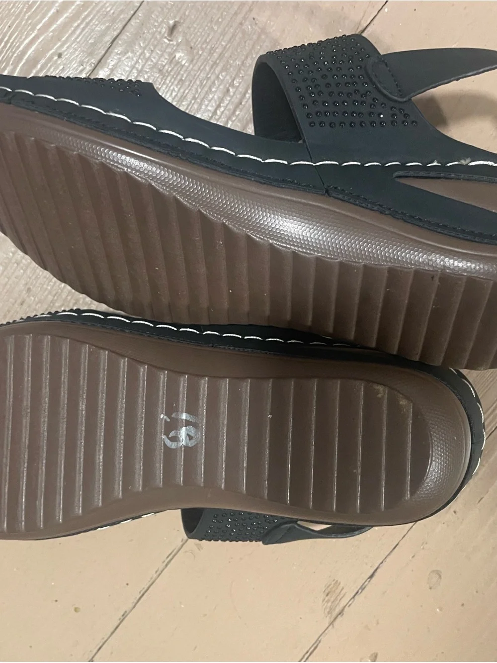 American Exchange black sandals